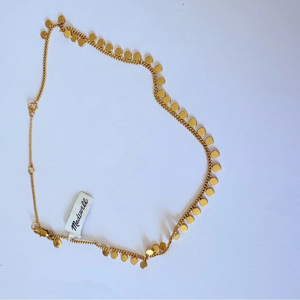 Madewell Gold Circle Charm Necklace - Picture 3 of 3